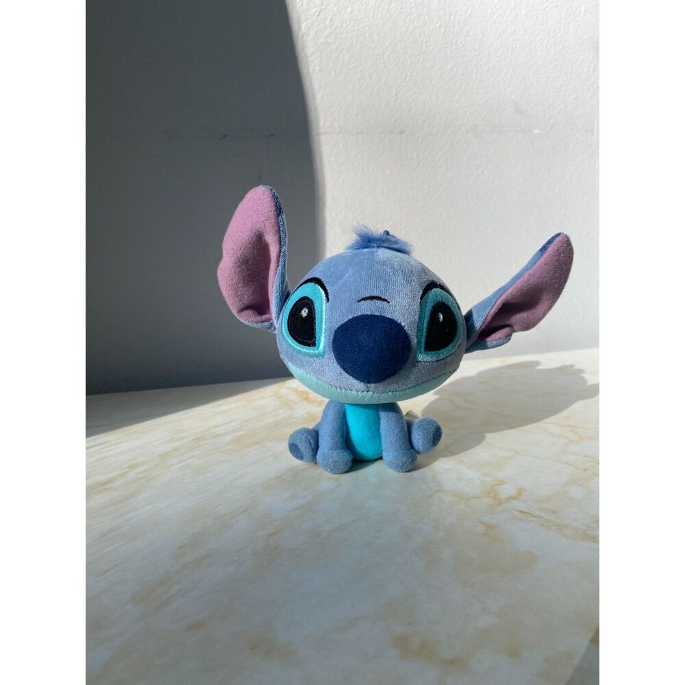 Disney World Theme Parks STITCH Keychain Clip 4" Plush Stuffed Animal Toy
